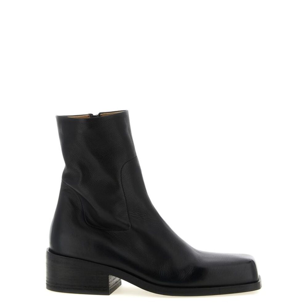 Marsell Black Calfskin Ankle Men's Boots